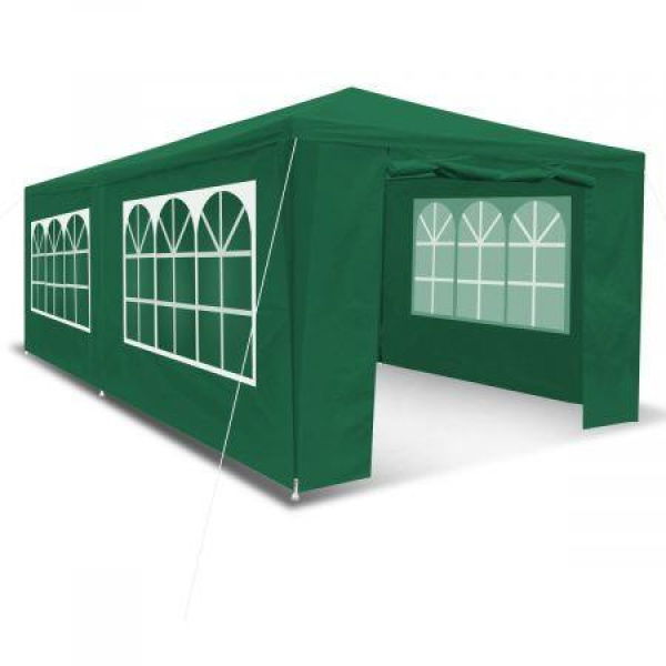 3x6m Waterproof UV Block Wall Outdoor Gazebo Party Marquee Tent With 2 Roll-Up Doors.