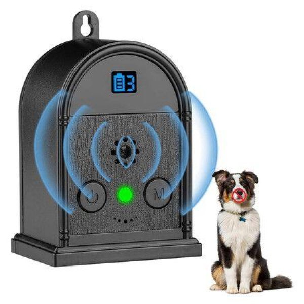 4 Adjustable Modes, Ultrasonic Dog Bark Control Device, 50ft Dog Bark Control Device, Dog Bark Silencer, Waterproof Ultrasonic Dog Bark Deterrent, Safe for Both Dogs and Humans