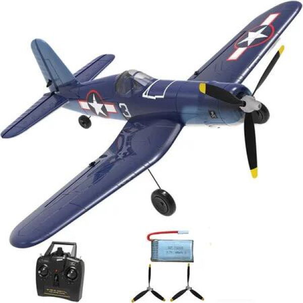 4 Channel RC Plane - Ready to Fly Aerobatic Aircraft, Easy Control for Beginners, F4U Corsair RC Airplane Best Gift for Kids Age 8 Up