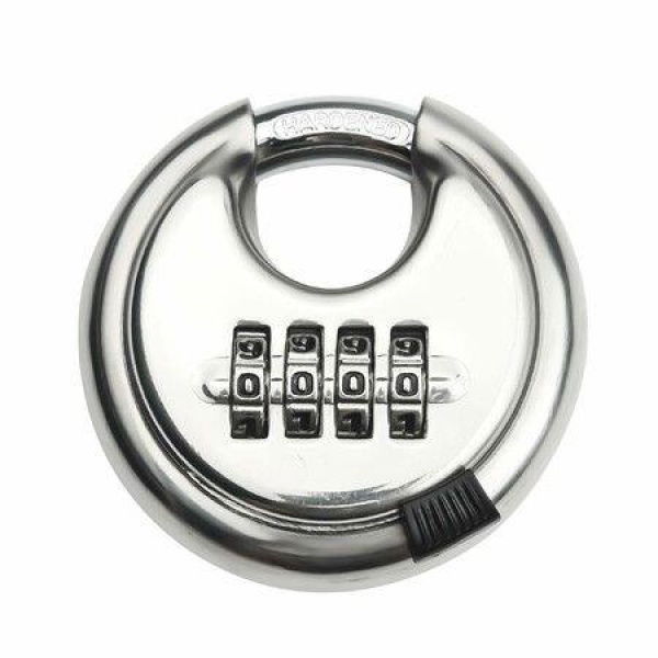 4-digit Combination Stainless Steel Discus Lock Outdoor For Warehouse Sheds Storage Locker Units