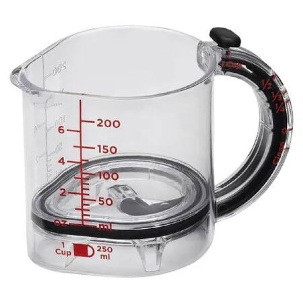 4 In 1 Adjustable Measuring Cup, Push Up Measuring Cups With Handle, Multi Functional Measuring Cup, No Waste Design For Cooking And Bakings