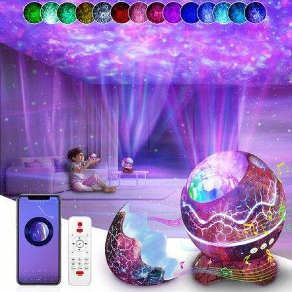 4 In 1 Galaxy Night Light Projector Bluetooth Music SpeakerTimer For Kids Adults Room Bedroom Party Decor