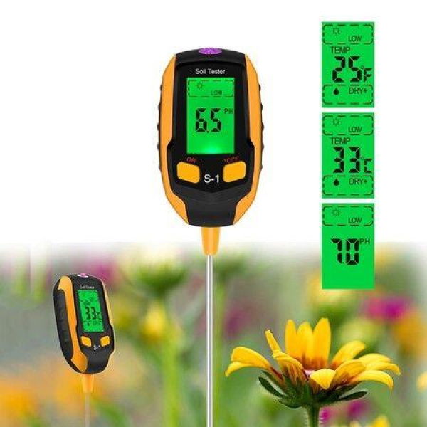 4 In 1 Soil PH Meter Soil Tester Moisture Moisture Meter Light And PH Tester For Potted Plants Gardens