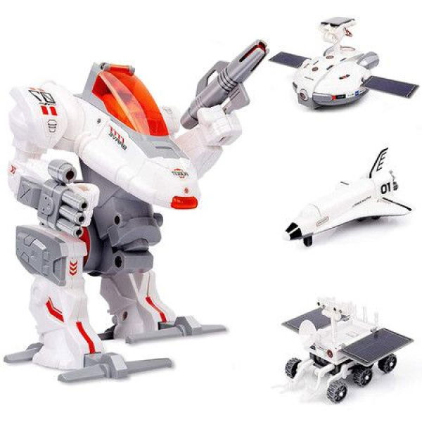 4-in-1 Solar Science Robot Kit For Kids Educational Space Moon And Moon Exploration Experiment Toys Kit