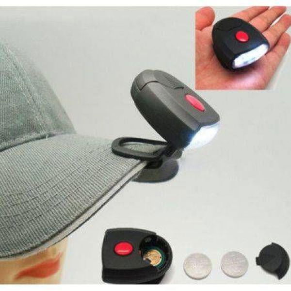 4 LED Clip Cap Head Torch Light Lamp Fishing Headlight Flashlight