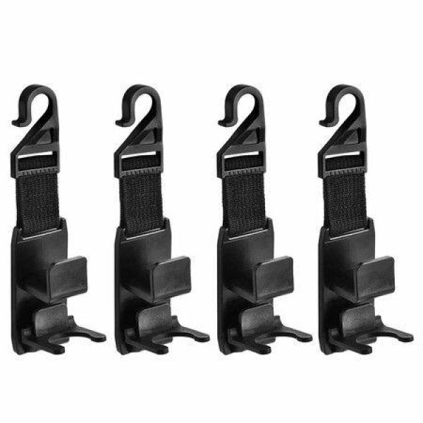 4 Pack Car Backseat Headrest Hook Vehicle Universal Car Organizer Storage Hanger For Purse Grocery Bags Handbag And Backpack