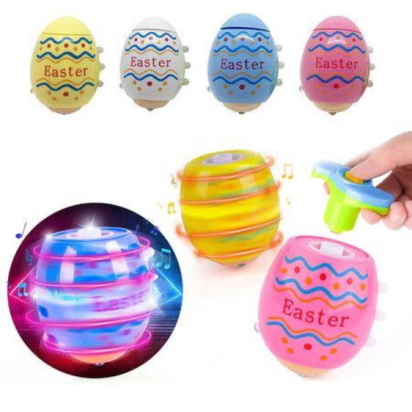 4-Pack Easter Eggs Toys, LED Light Up Toys, Lighting & Singing Party Favors Easter Basket Stuffers, Plastic Easter Eggs, Valentines Day Easter Gifts