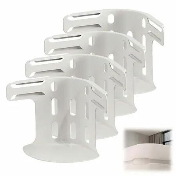 4 Pack Locking Bed Sheet Holders,Sheet Holder,Secures Sheets Firmly in Place,Heavy Duty Panel Holder,Easy One-Time Installation Color White