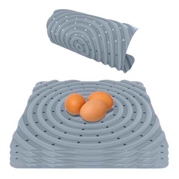 4 Pack Washable Chicken Nesting Pads For Laying Eggs - Nesting Pads For Chicken Coop - Gray Nesting Box Pads For Chickens - Durable Chicken Bedding For CoopPoultry Nest Box Pads For Chickens