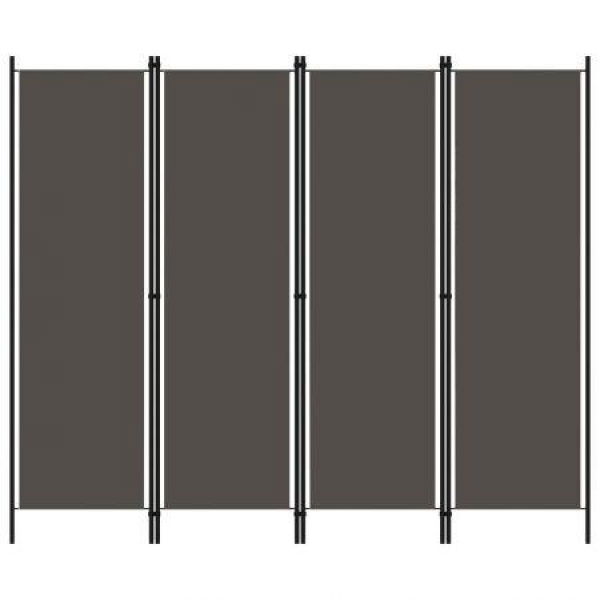 4-Panel Room Divider Anthracite 200x180 Cm