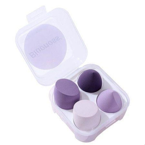 4 Pcs Makeup Sponges Blender Set For Foundation Blender With Egg Case Color Random Send