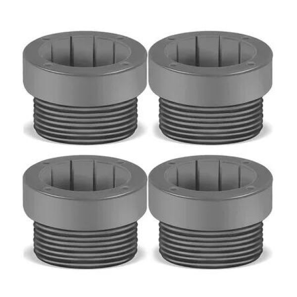 4 Pcs Pool Umbrella Stabilizer Adapter for Outdoor Patio Deck 1 3/4 Inch Umbrellas Insert, Grey