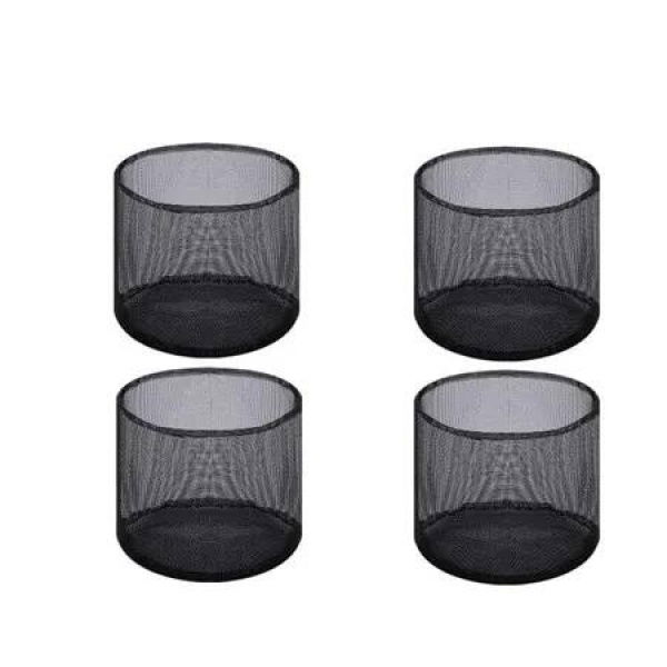 4 PCS Round Mesh Aquatic Plant Grow Bags PVC Mesh Plant Pots Reusable Pond Planters