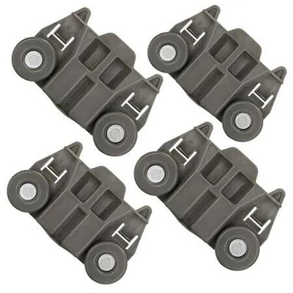 4 PCS Upgraded W10195417V Dishwasher Wheels Lower Rack for Kitchen Aid Kenmore Whirlpool Dishwasher Parts Replace Appliance Wheels
