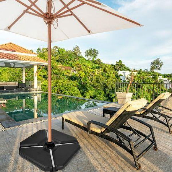 4 Pieces Cantilever Umbrella Base With Concave Handles