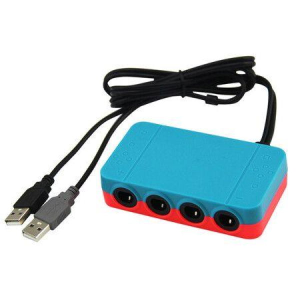 4-Port GameCube Controllers USB Adapter For Nintendo Switch Star Fighting Game 3-in-1 Controllers Adapter For Nintendo Switch Wii U/PC.