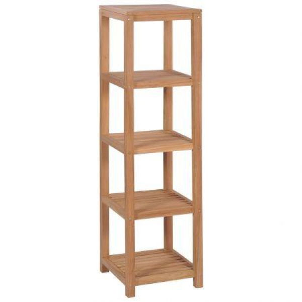 4-Tier Bathroom Storage Rack Solid Teak 42x42x165 Cm