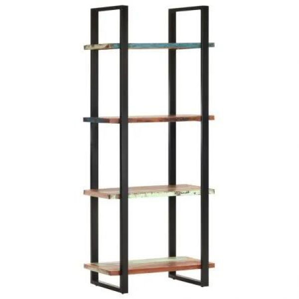 4-Tier Bookcase 80x40x180 cm Solid Reclaimed Wood