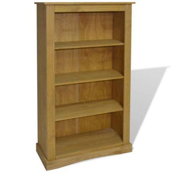 4-Tier Bookcase Mexican Pine Corona Range 81x29x150 Cm