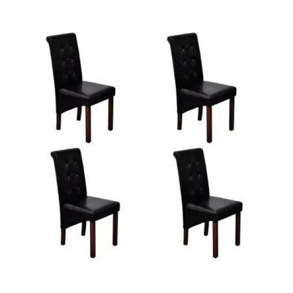 4 x dining chairs black