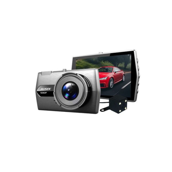 4.0-inch Metal Case Night Vision Dual-screen Car Dash DVR Camera.