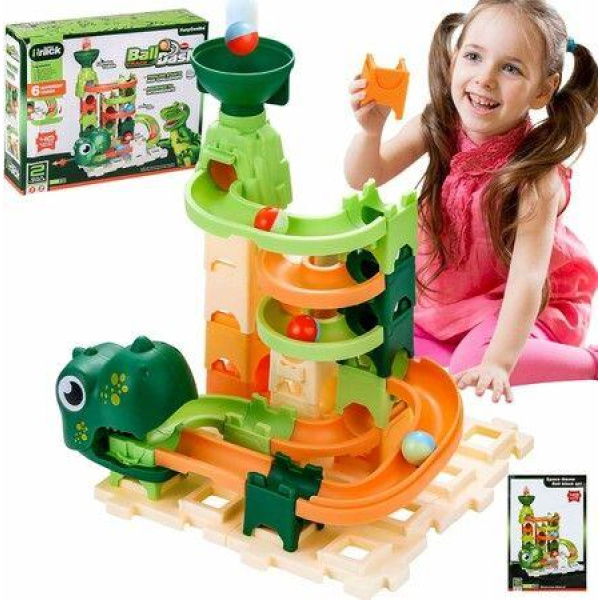 40 PCS Marble Run Upgrade Big Building Blocks for Kids,Marble Maze Track Game, Dinosaur Toys Gift Various Track Modelsï¼ŒChristmasï¼ŒHoliday Gift