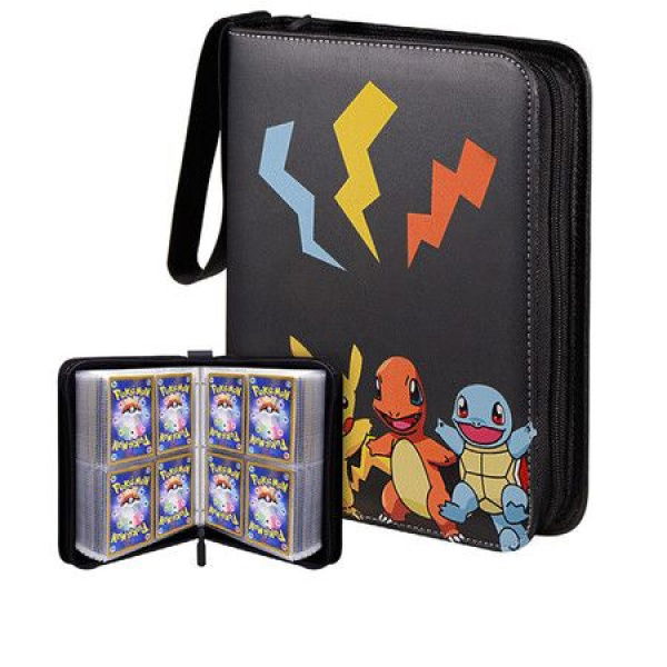 400 Card Binders 4 Pocket For Pokemon Cards Album Collection Holder For Boys And Girls