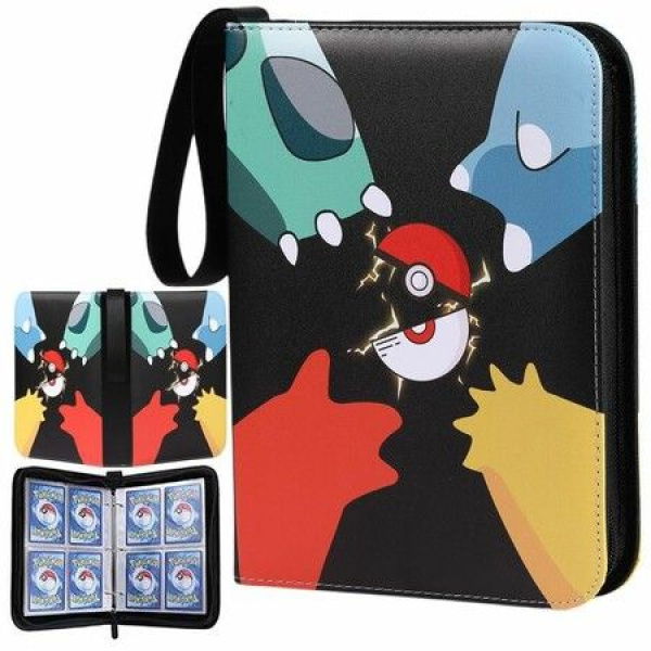 400 Cards Case Binder Pokemon Card TCG Game Cards PU Leather Collection Holder Pocket Folder Gift For Kids