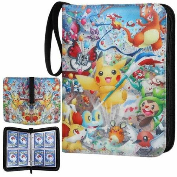 400 Cards Case Binder Pokemon Card TCG Game Cards PU Leather Collection Holder Pocket Folder Gift For Kids