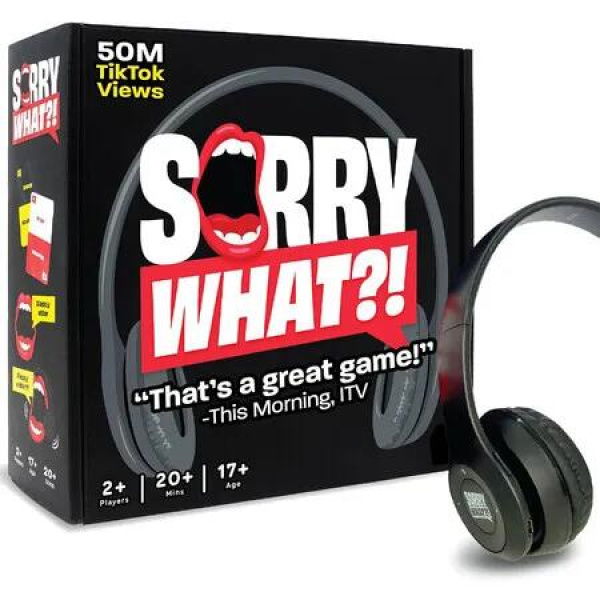 400 Cards Headphones Charger Sorry What Game Fun Icebreaker Board game Lip Reading Hilarious Reactions Team Gameplay Christmas Gift