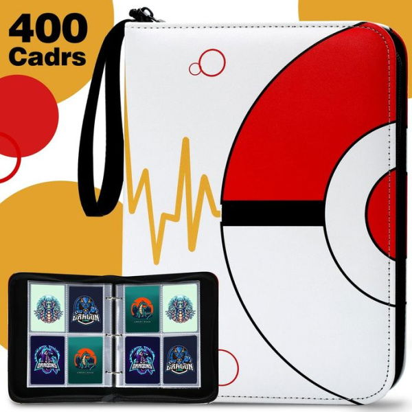 400 Cards PU Leather Pokemon Album Book Collection Holder Pocket AnimeBinder Folder Gift For Kids 24X18CM