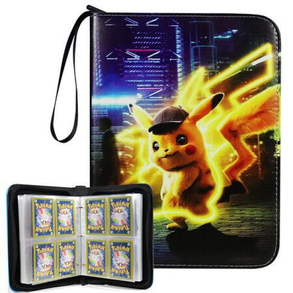 400 Cards PU Leather Pokemon Album Book Collection Holder Pocket AnimeBinder Folder Gift For Kids 24X18CM