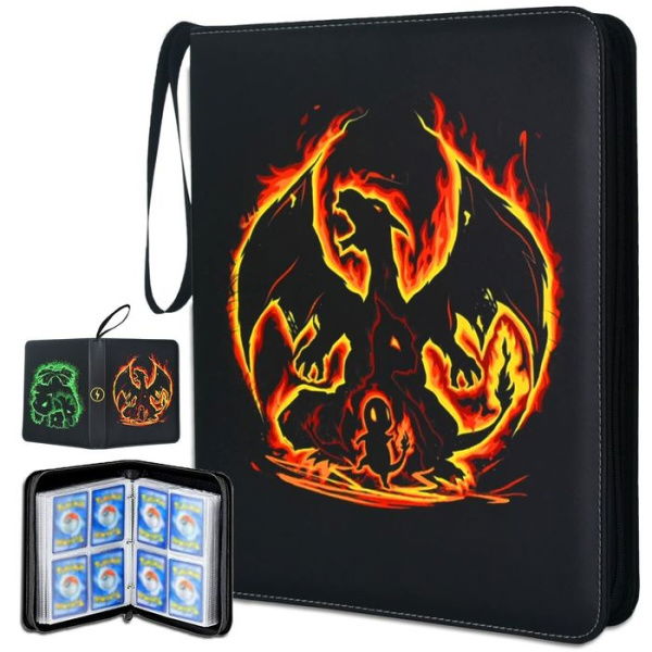 400 Cards PU Leather Pokemon Album Book Collection Holder Pocket AnimeBinder Folder Gift For Kids 24X18CM