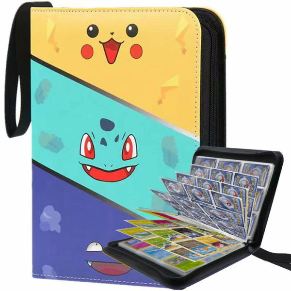 400cards Sport Pokemon Cards PU Leather Album Book Cartoon Anime Game Card EX GX Collectors Folder Holder 4 Pockets 50 Pages