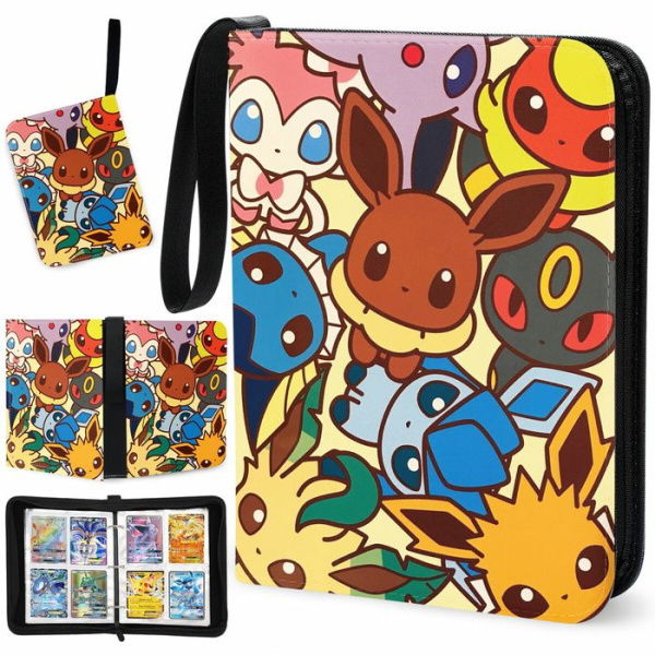 400cards Sport Pokemon Cards PU Leather Album Book Cartoon Anime Game Card EX GX Collectors Folder Holder 4 Pockets 50 Pages