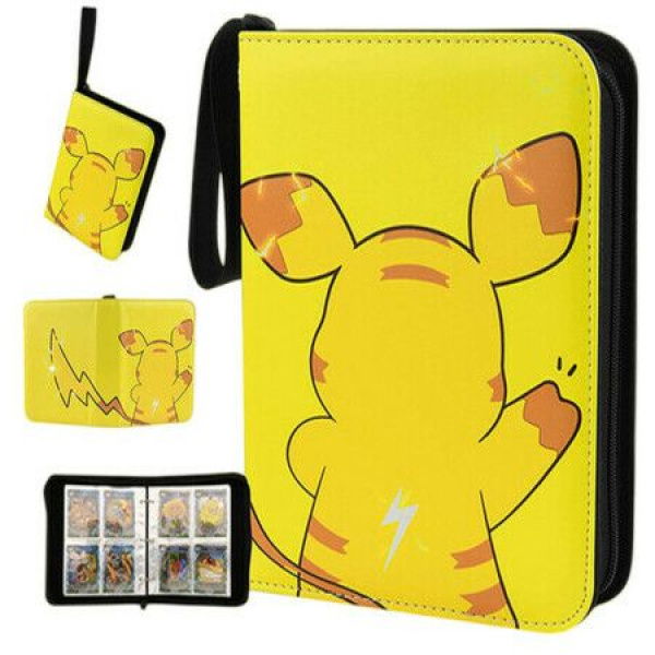 400cards Sport Pokemon Cards PU Leather Album Book Cartoon Anime Game Card EX GX Collectors Folder Holder 8 Pockets 50 Pages