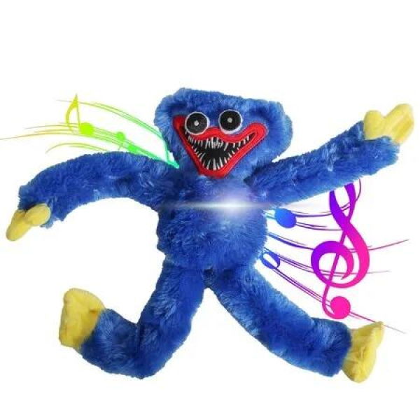 40cm Glow-in-the-Dark Singing Huggy Wuggy Plush Toy from Poppy Playtime-Monster Horror Doll Gifts