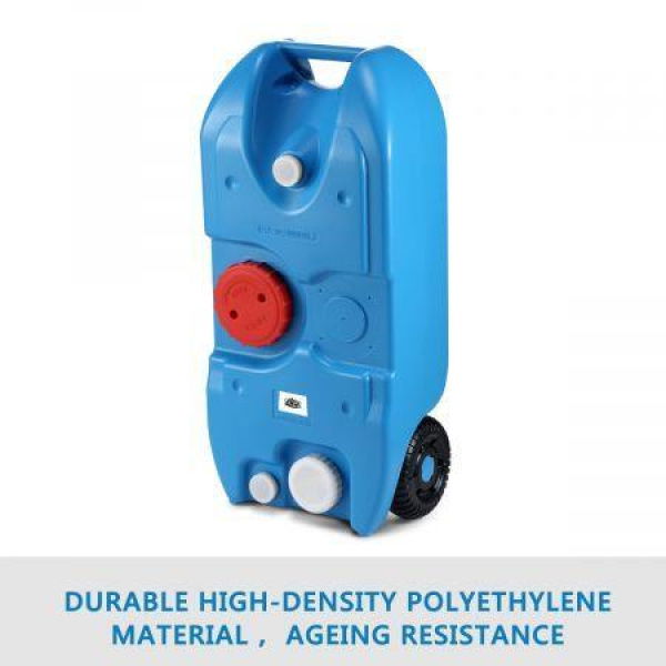 40L Wheel Water Tank Outdoor Water Storage Container For Camping Motorhome Caravan Trips-Blue