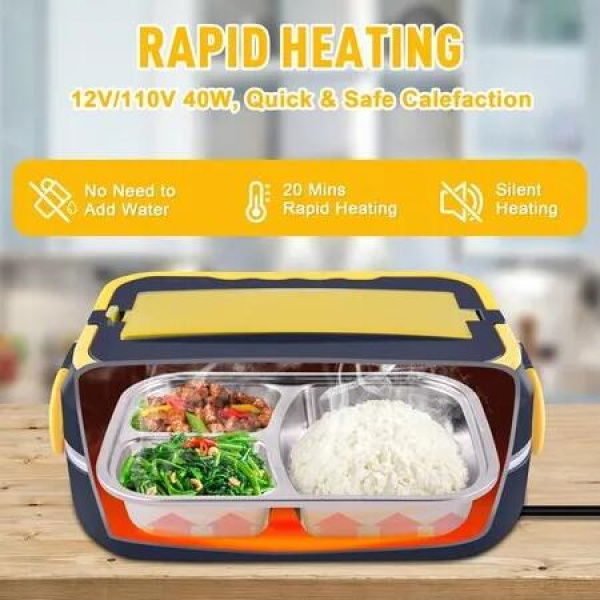 40W Electric Self-Heating Lunch Box with Car Power Cord