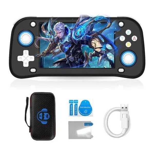 4.3 Inch Retro Gaming Console Handheld Plug and Play TV Portable Game Console 20+ Emulators with 64GB TF Card Built-in Classice Games (Black)