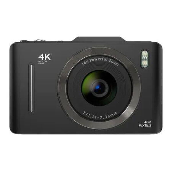 44MP Digital Camera CCD, 2.8-Inch, 16X Digital Zoom, 1080P HD Recording, Portable Student Camera for Photography Video Color Black