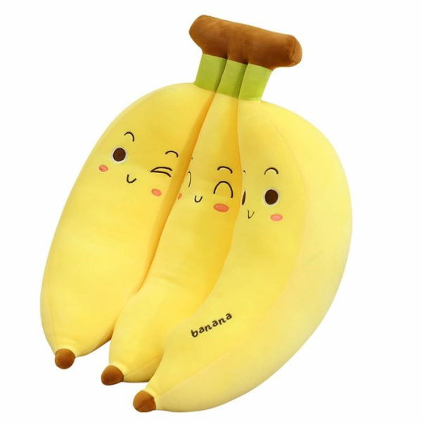 45 Cm Banana Plush Pillow. A Bunch Of Bananas Plush Stuffed Toy. Plushie Banana Hugging Pillow. Gift For Birthday Valentines Christmas. (1 Pack)