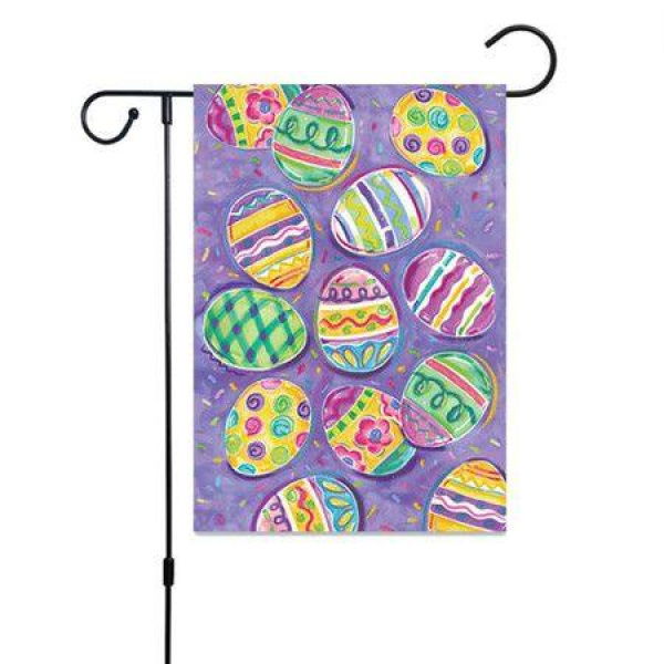 45*30cm Easter Garden Flag Banner Eggs Rabbit Pattern Double Sided Happy Easter Garden Flag For Outdoor Yard Decorations 1PC