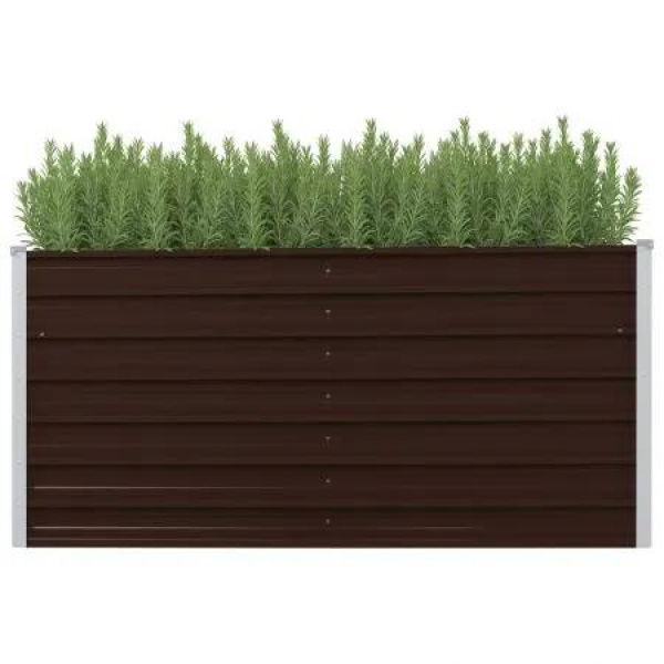 45717 Garden Raised Bed Brown 160x40x77 cm Galvanised Steel