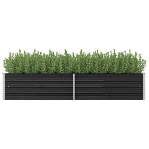 45727 Garden Raised Bed Anthracite 240x80x45 Cm Galvanised Steel