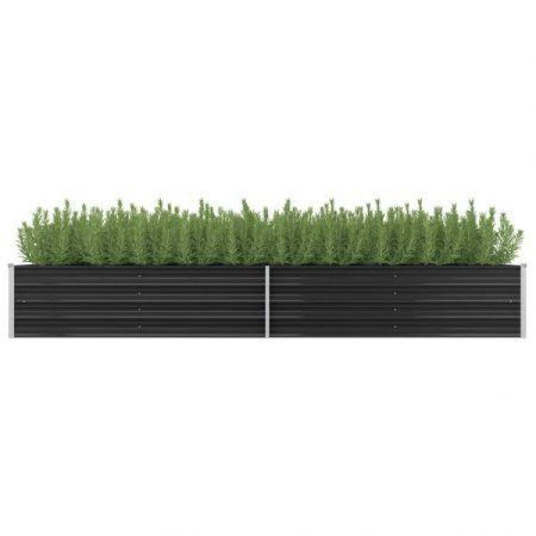 45729 Garden Raised Bed Anthracite 320x80x45 Cm Galvanised Steel