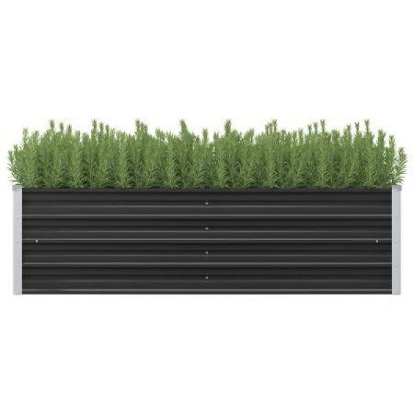 45731 Garden Raised Bed Anthracite 160x40x45 Cm Galvanised Steel