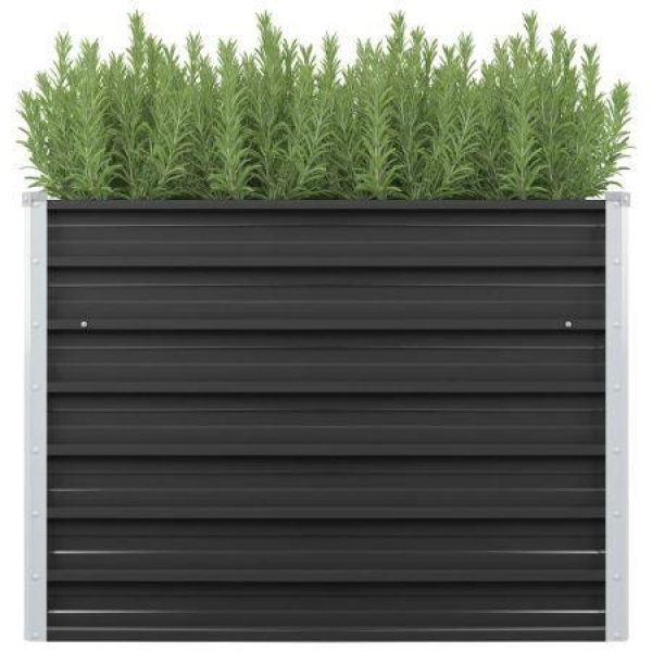 45732 Garden Raised Bed Anthracite 100x40x77 Cm Galvanised Steel