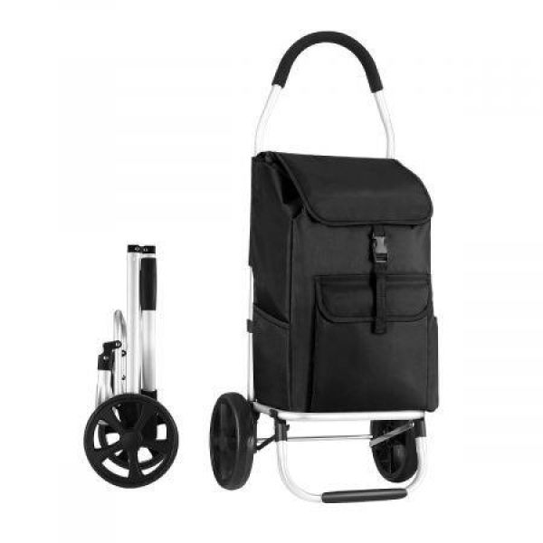 45kg Load Foldable Sturdy 2 Big Wheels Shopping Cart Trolley With Durable And Waterproof Oxford Cloth.