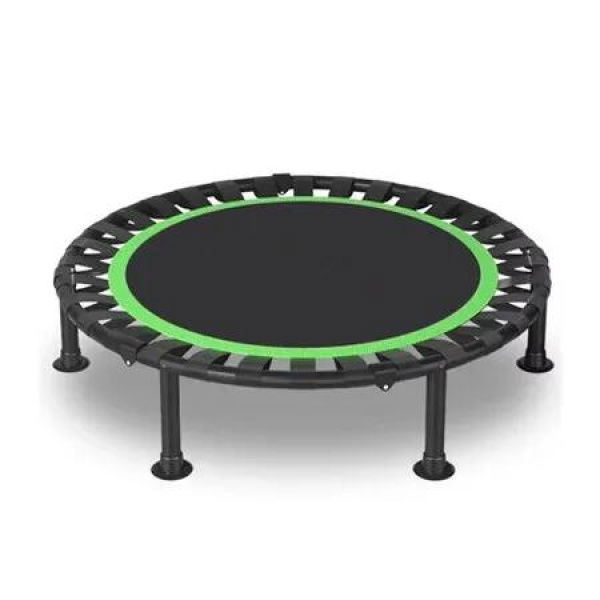 48 Inch Folding Trampoline without T-Rails Green Home Fitness Bouncer Indoor and Outdoor Bungee Training Equipment Men Women Children Portable Bouncer